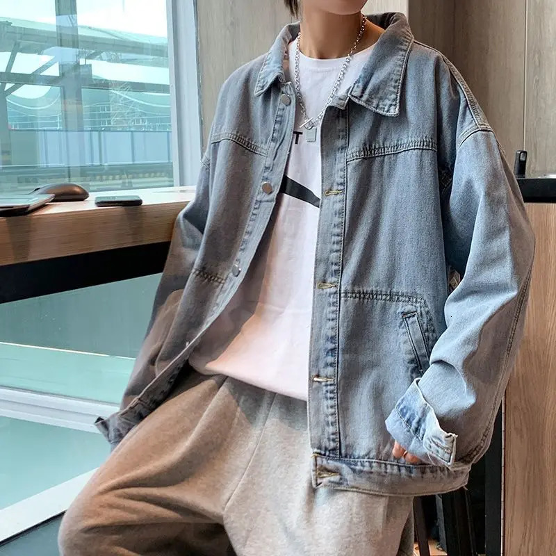 Retro workwear denim jacket suitable for men and teenagers handsome highend trendy tops jackets 250313