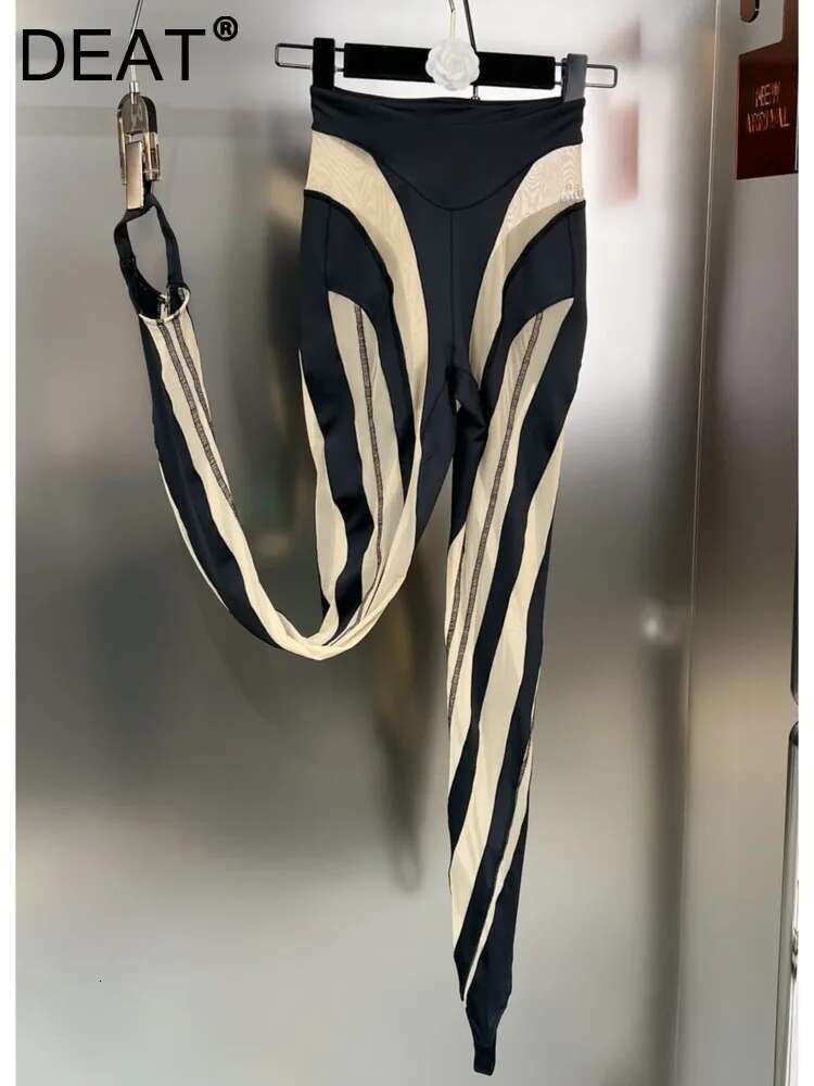 DEAT 2024 New Spring And Winterfashion Women Clothes Fashion High Waist Elastic Leggings Tide Female Outfits Ww96901l