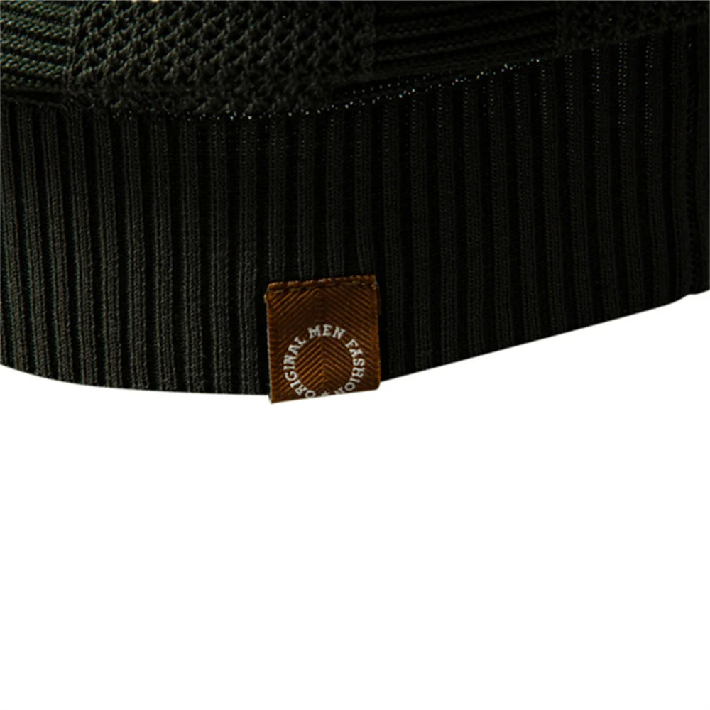 AIOPESON Mens Solid Striped Mesh Polo Shirt Breathable Knitted Casual Top with Collar 250313