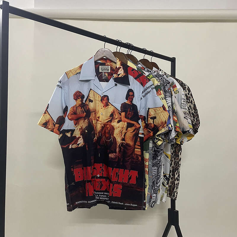 WACKO MARIAvintage Hawaiian Short sleeved Heaven Tokyo Wide Songhua Shirt Men gift for man