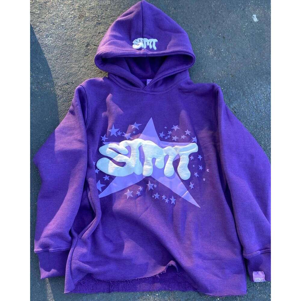 hot selling new street trend letter design men's and women's foam printed hoodie