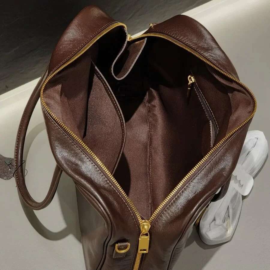 Women's Bags Women's Bags Design Large Capacity Leather Tote Soft Vintage Maillard Handbag Elegant Single Shoulder Bag For Office Use