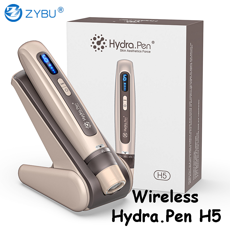 Newest Hydra Derma Pen H5 EMS Infusion Carrier Serum Beauty Device with Double Functions of EMS and MTS Automatic Application Micro Needling Dermapen 