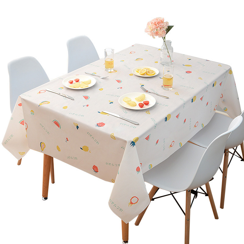 Tablecloth waterproof and oil-proof washable PVC table mat desk rectangular home FGVW01
