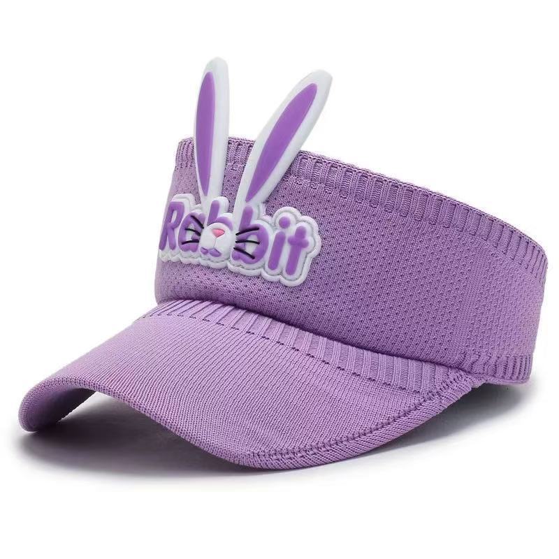 Summer baseball cap New Children's Empty Top Sunscreen Cute Rabbit Male and Female UV Protection Duck Tongue Travel Trendy Sun Hat