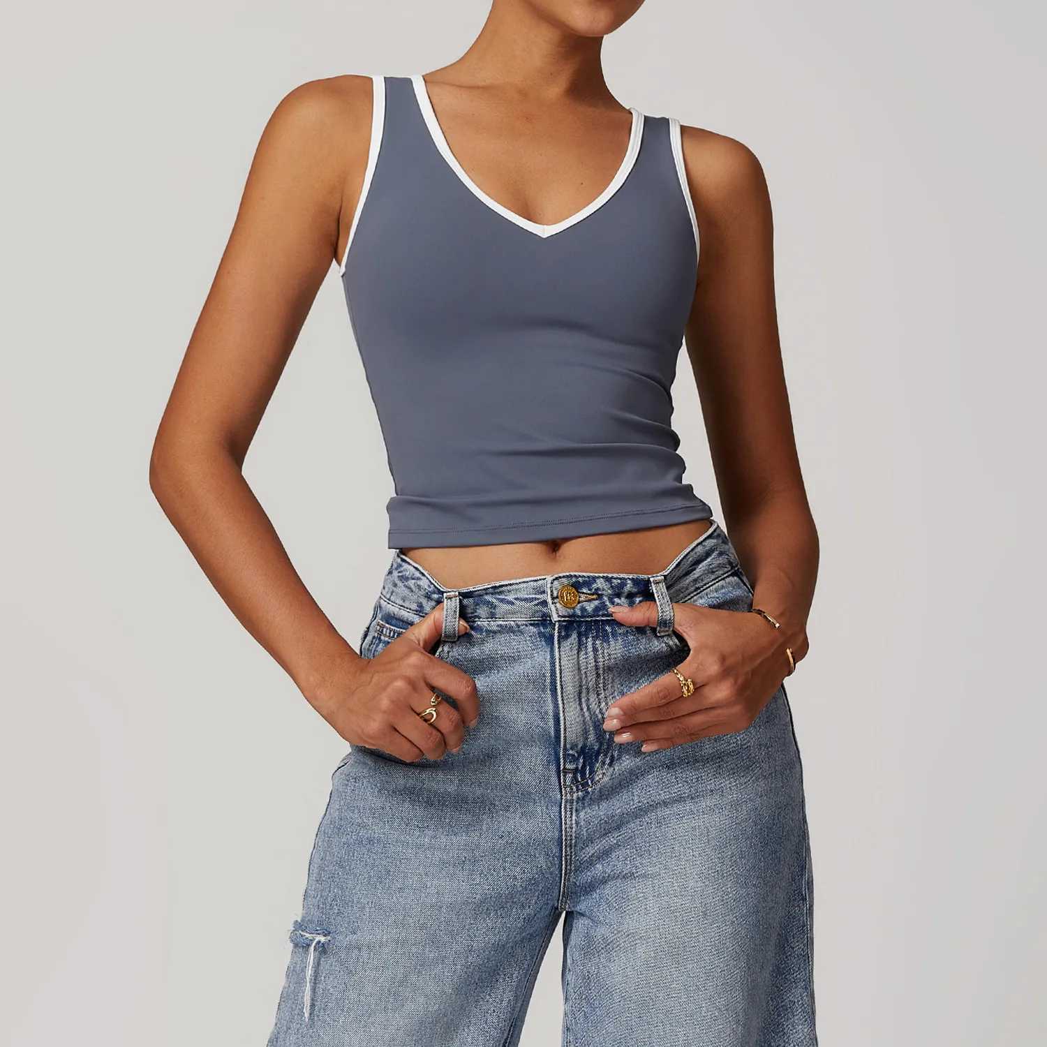 Women's Tracksuits Vest Women Outdoor Gym Sports Crop Tops Fitn Sport Bra Workout Breathable Tank Top Female Tight Push Up Sports Underwear Y2503