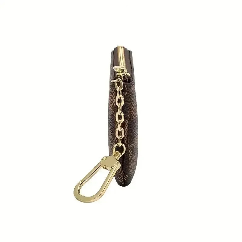 Mini Retro Zipper Coin Wallet Portable Clutch Bag Versatile Keychain Bag with Keychain Mini Short Zipper Bag 250311