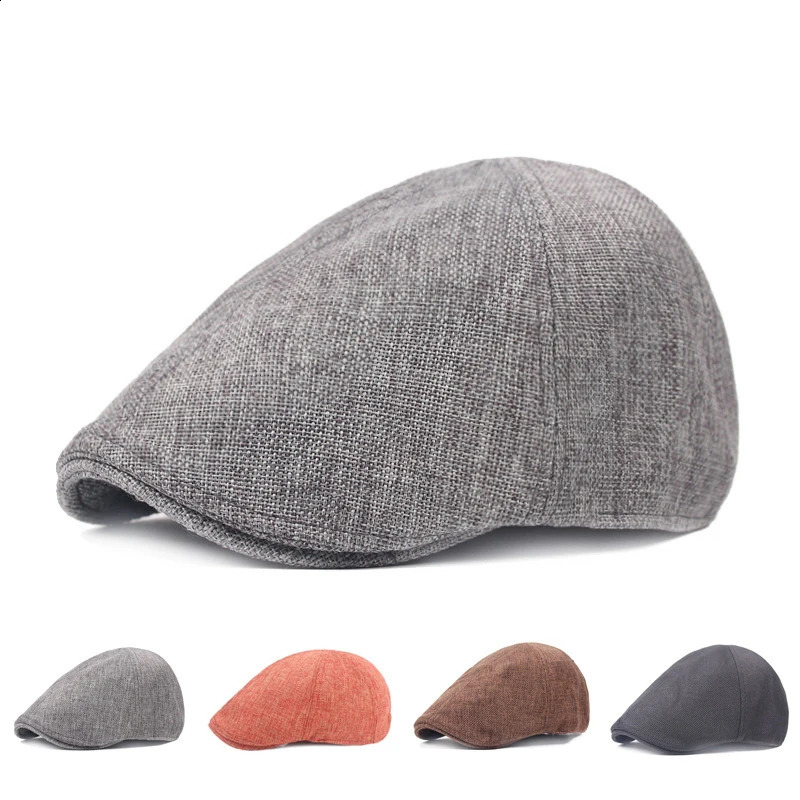 Womens denim beret mens Peaked hat retro unisex jeans sboy spring summer casual adjustable flat top 250313