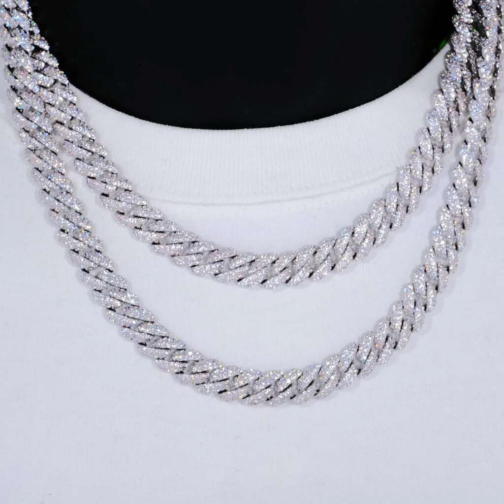 2025 10mm Dia Cuban k Chain White Gold/ Gold Plated Bg 5A+ CZ Necklace Rapper Hip Hop Jewelry for Men and Women