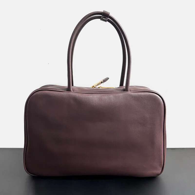 Women's Bags Genuine Leather Women's Briefcase Niche Large Capacity Retro Handbag Crossbody Temperament Brown Shoulder Bag