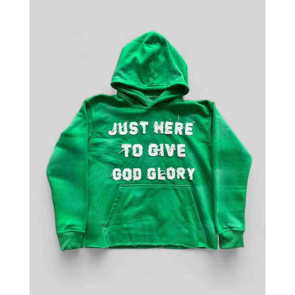 Cross letter sticker embroidery sports men and women millennium bug street hip-hop fashion loose hoodie hooded sweatshirt gift for man