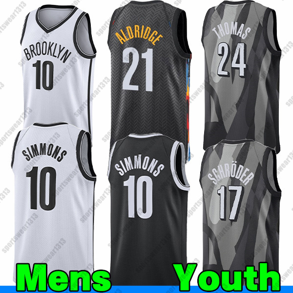 Brooklyns Nets jersey Basketball Jerseys #24 Thomas #2 Johnson Schroder Ziaire Williams Mens Kids Jerseys