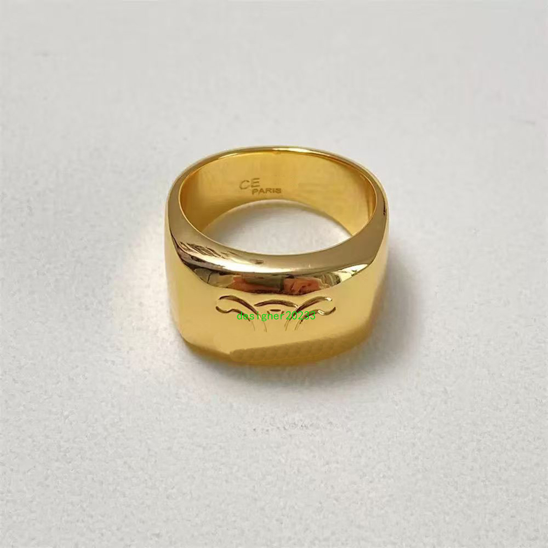 Ring Designer Ring Luxury Rings Jewelry Solid colour letter rings for women design Rings Christmas Gifts Jewelry Versatile Styles Gift Box size 6-9 very nice