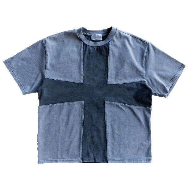 400gsm tshirt washed cotton t-shirt, loose fitting clothing, trendy men's clothing