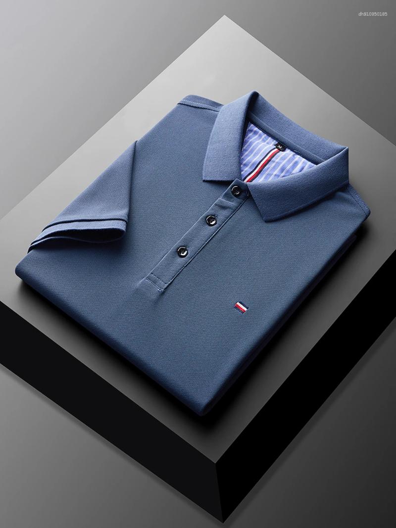 Men's Polos High End Brand POLO Shirt Short Sleeved Luxury Top Summer Fashion Embroidery Classic Business Casual T-shirt