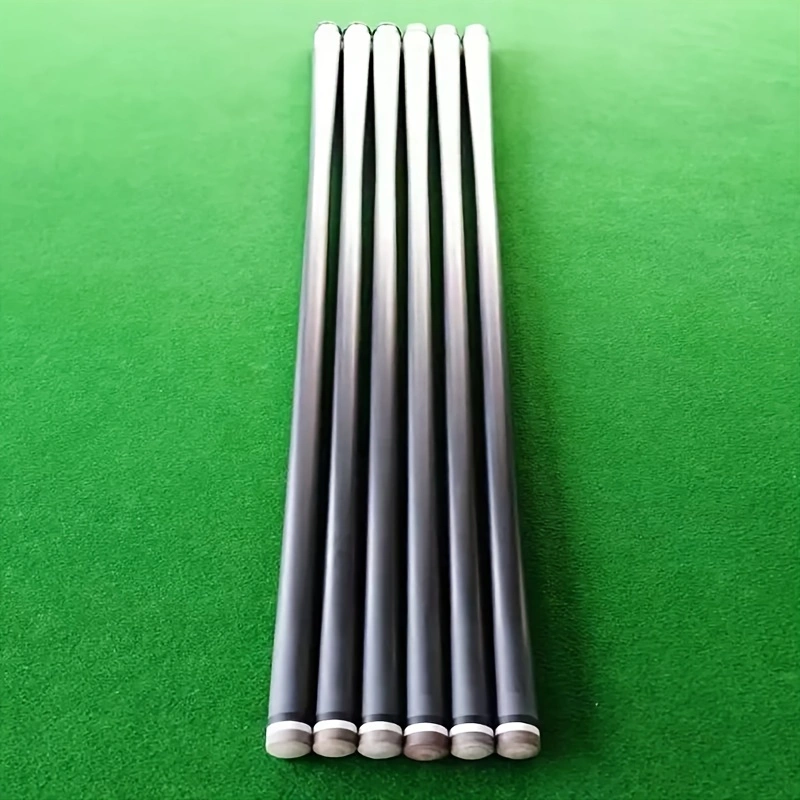 Carbon fiber black technology billiard club forelimb hit 12.4mm/punch 12.9mm foam filled 8-tooth Nine-ball cue Pool cue billiard club Big Head front s