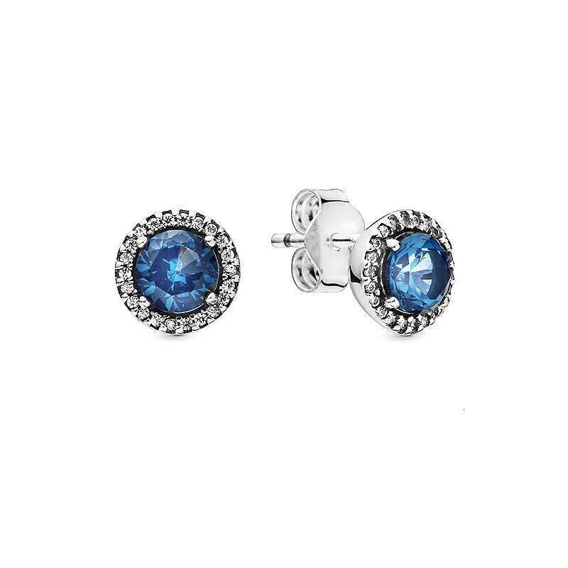 Classic Pure Silver Zircon Heart Spread Infinite Bright Star Round Earrings Suitable For Ladies Charm Jewelry Gifts