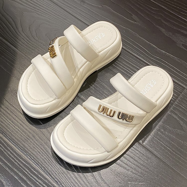 Designer 2025 hot free shipping designer for womens white khaki black New summer flat bottomed beach sandals