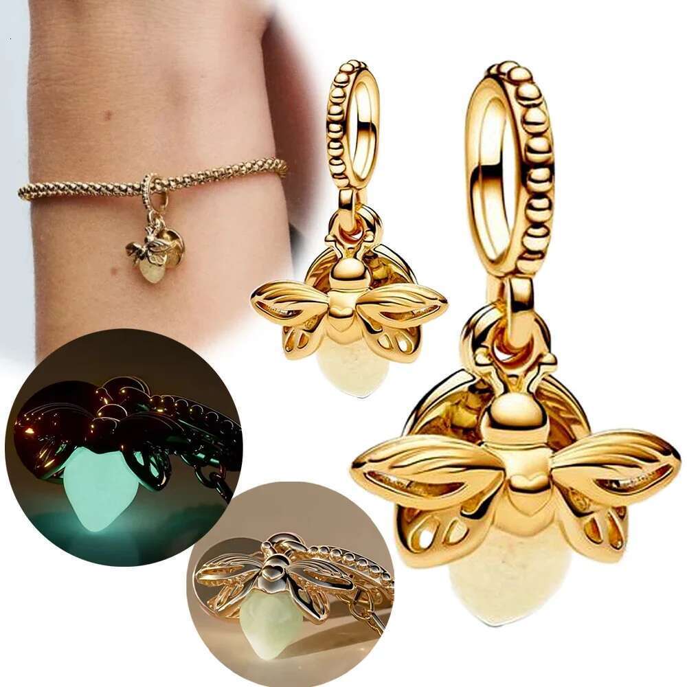 New 925 Sterling Silver Gold Bus Bus Charm Fit S925 Snake Bracelet Diy Charm Women's Fine Jewelry Gift
