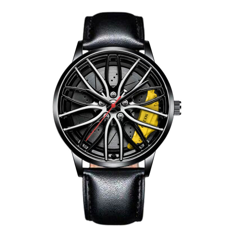 Mens Vacuum Plated Wheel Style Watch Fully Automatic Movement Non Mechanical New Model Design Stylish and Reliable Timepiece