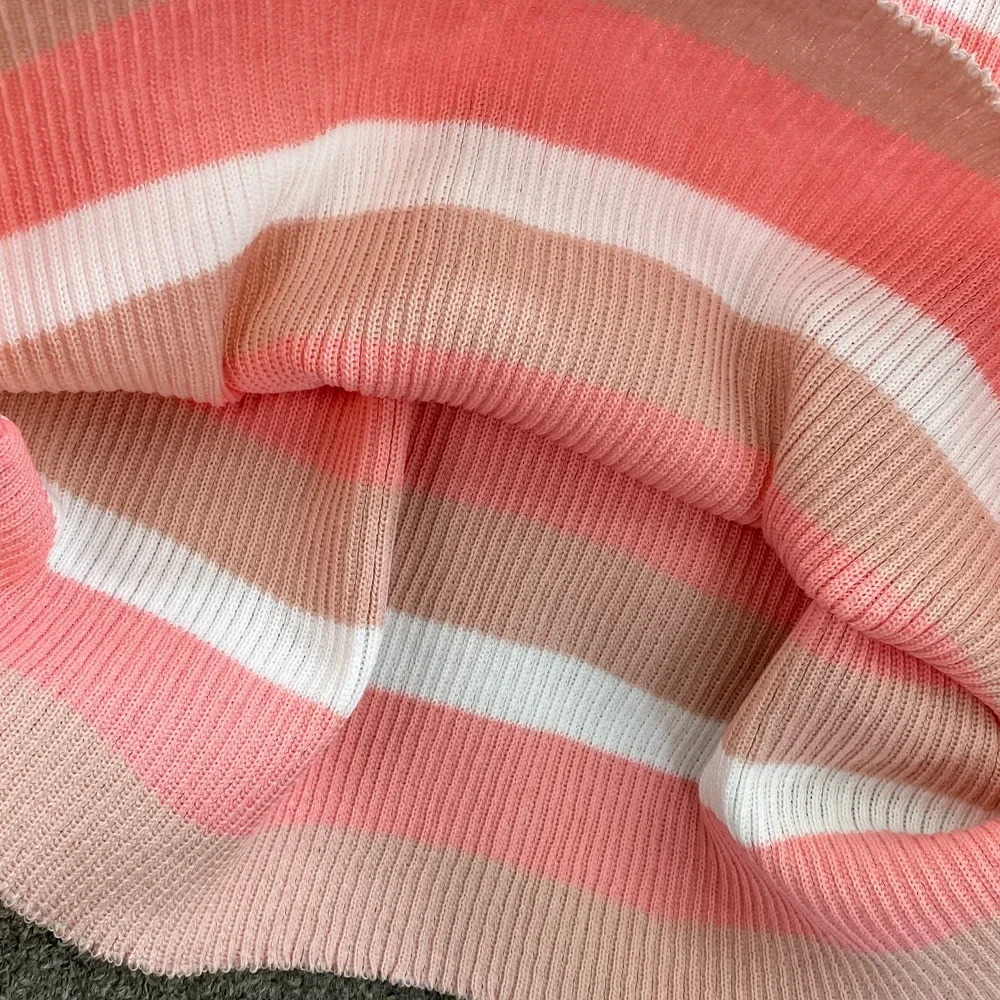 Fashion striped Oneck knitted elastic body dress sexy beach vacation Sundress womens casual ultrathin pencil Vestdos Maxi long 250313