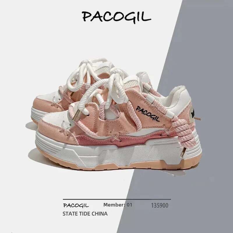 2025 new plus size high aesthetic thick soled women's designer trendy fashion couple casual bread sneakers1