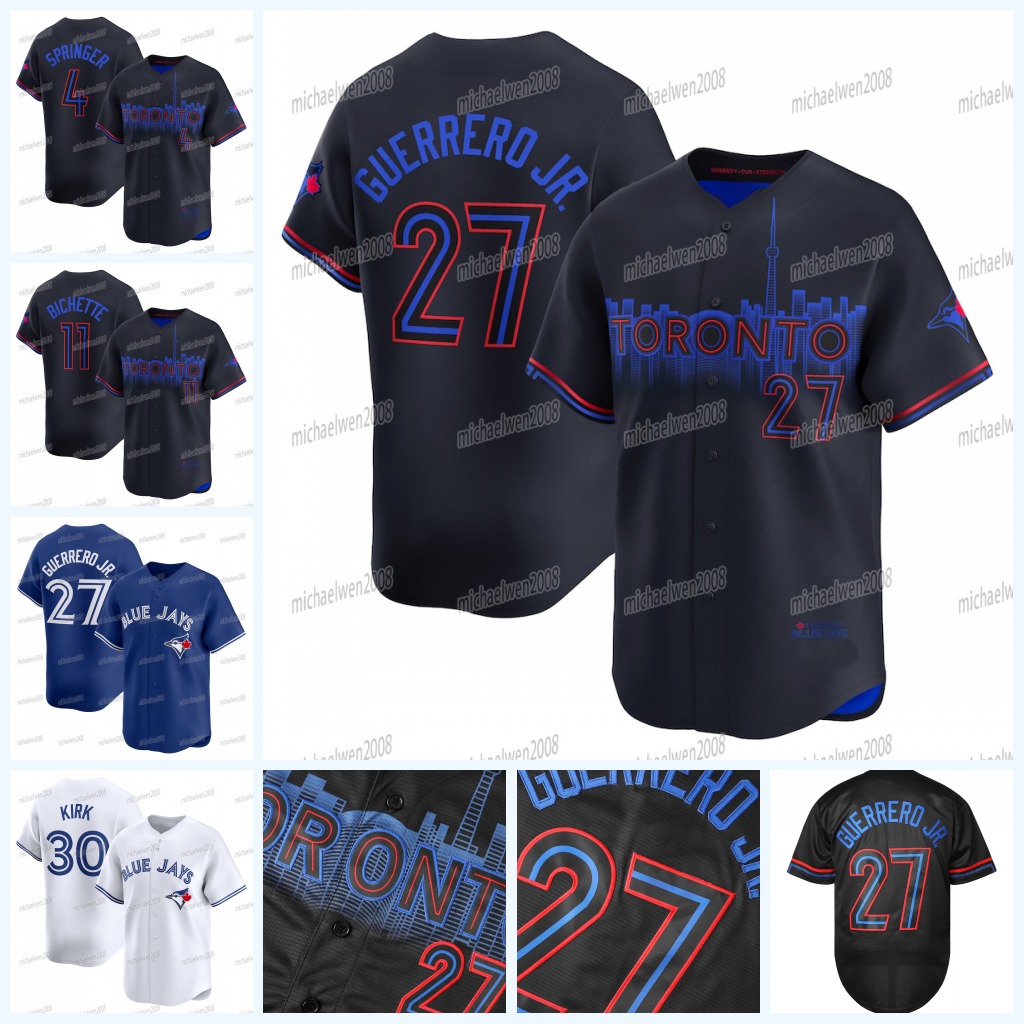 Blue Jays 2025 Baseball Jersey Vladimir Guerrero Jr. Alejandro Kirk Max Scherzer Alek Manoah Jonatan Clase Santander Daulton Varsho Andres Gimenez Bo Bichette
