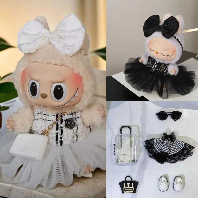 Designer 17cm Labubu High-End Custom Clothing Diy Paired With Elegant Luxury Dresses Brand Badges Overalls Scarves G250902