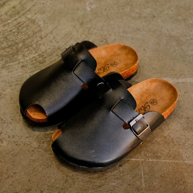 Sandals Ruizu new spring and autumn childrens Cork slippers fashion girls Korean version sandals boys beach shoes Baotou Korean versionY250315TMN9