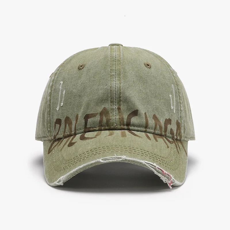 Hip hop Letters Soft Top Men Large Size Hole Baseball Cap Womens Outdoor Travel AllMatching Breathable Personality Peaked 250313