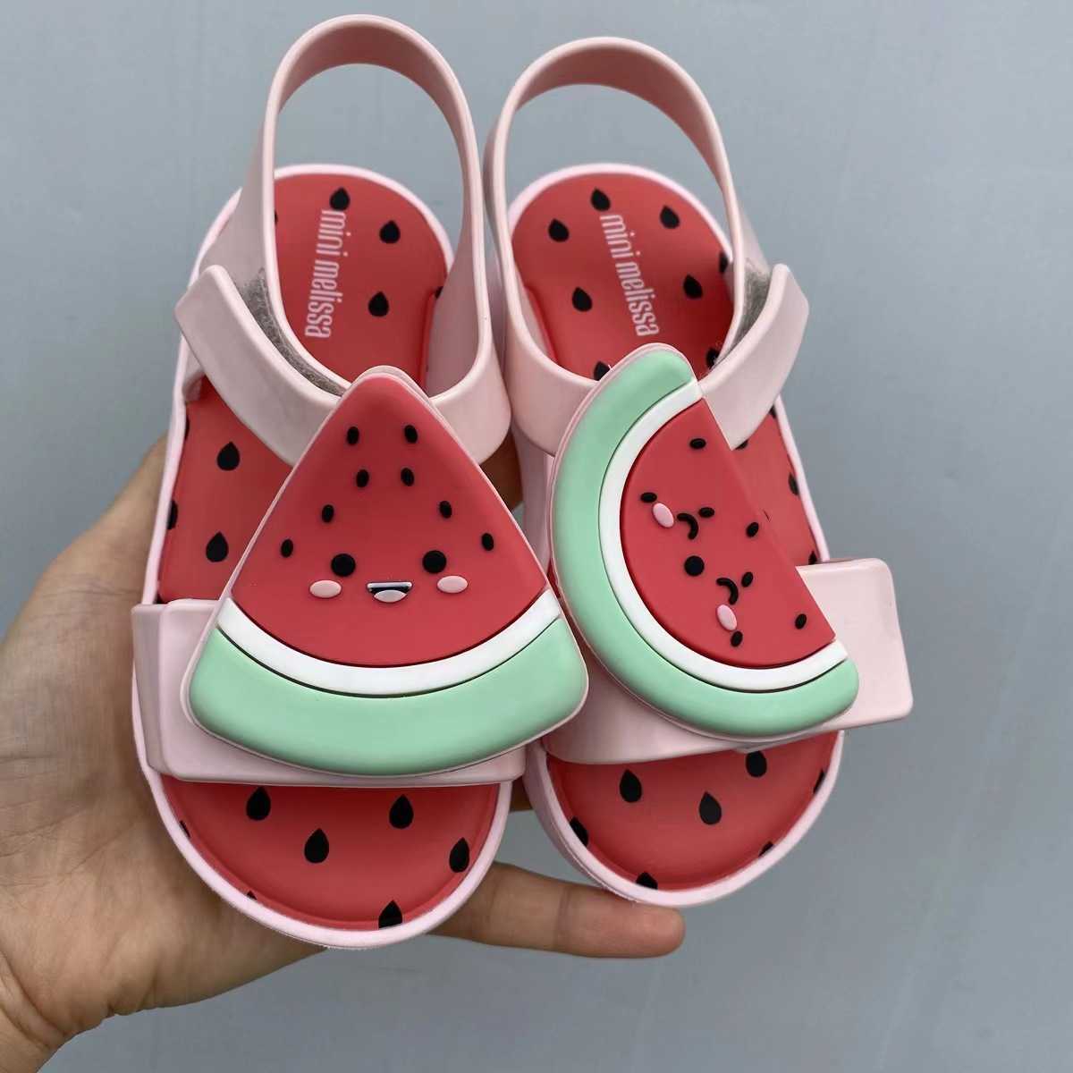 Sandals Melissa childrens jelly sandals avocado boys fruit Baby Beach SandalsY250315CNSN