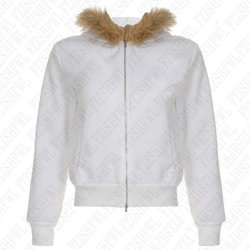 Fashion Mens Winter Fur Collar Cardigan Hip Hop Punk Rock Gothic Hoodie Casual Loose Street Top 250311