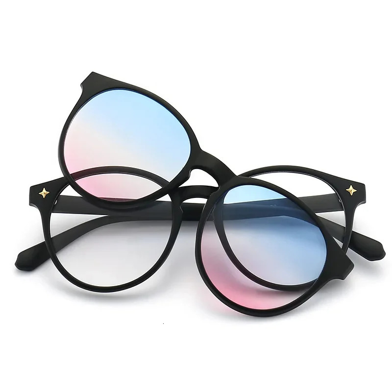 6 In 1 Custom Men Women Polarized Optical Magnetic Sunglasses Clip Magnet Clip on Sunglasses Clip on Sun Glasses Frame 250221