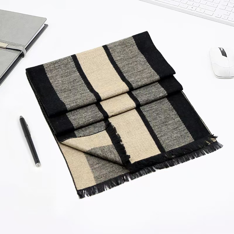 T287 scarf men autumn and winter tassel scarf plaid scarf cashmere scarf