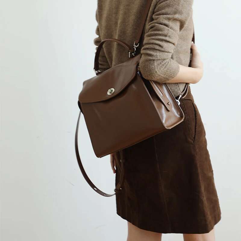 Korean Style Flip Cover Women's Shoulder Bag New Suede Backpack Ladies Large Capacity Simple Fashion Tote Handbag 2025