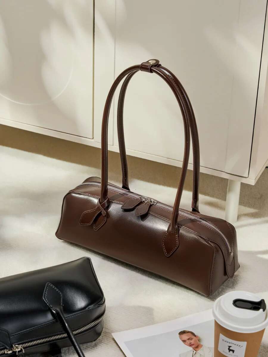 Cow Handbags: Women's Designer Cowhide Underarm Shoulder Bag - Large Capacity Leather Handbag