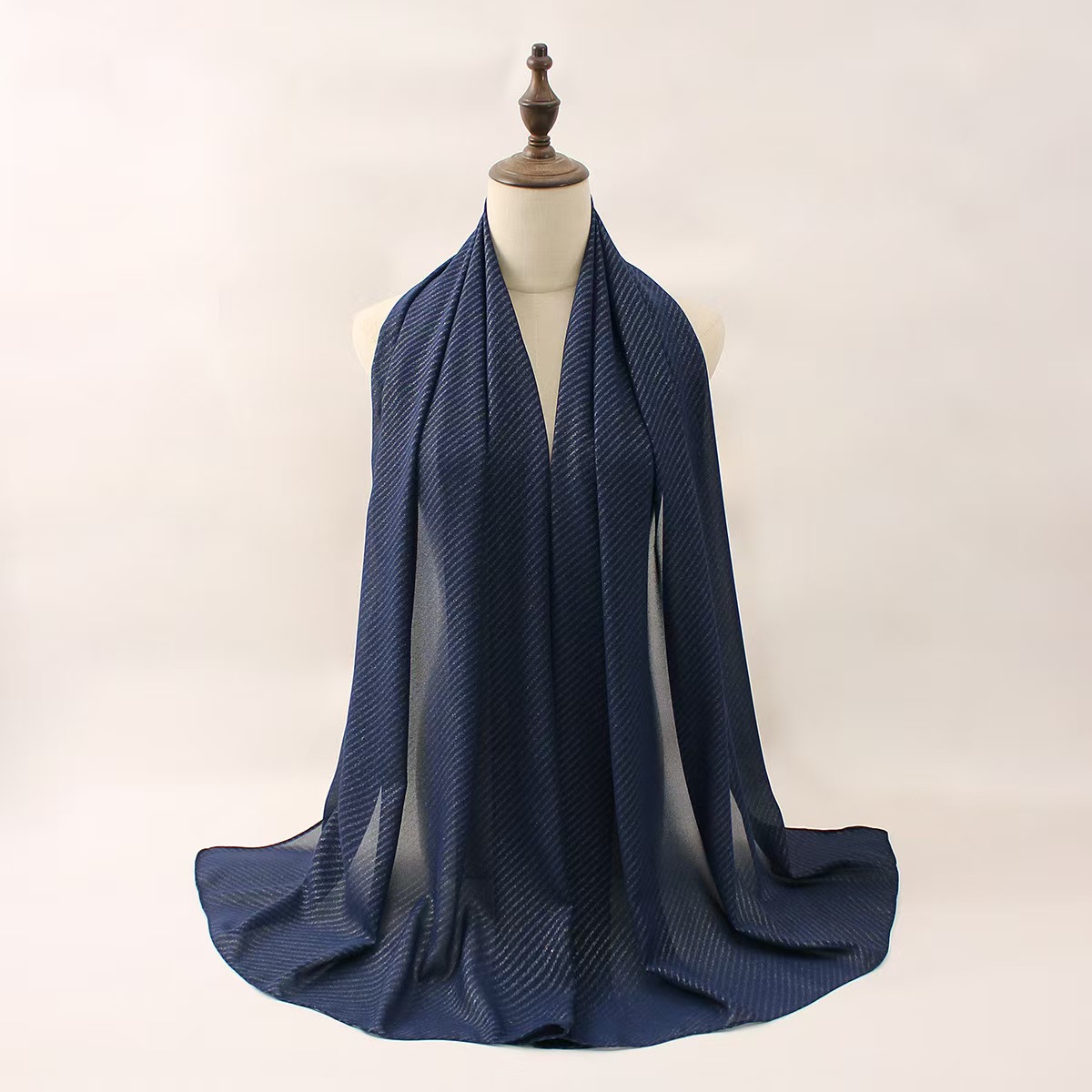T282 Spring new solid color scarf oblique striped headscarf summer thin long scarf shawl dual purpose