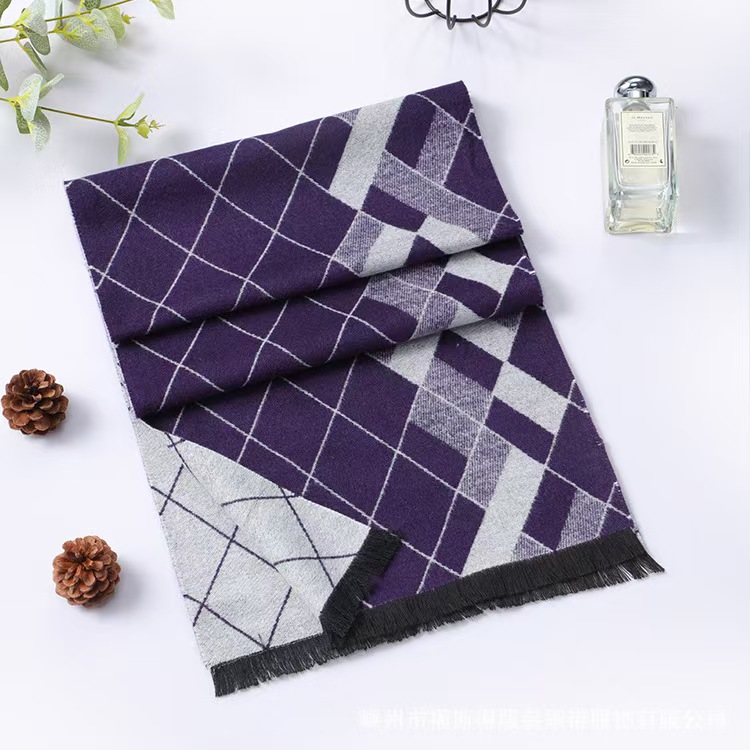 T287 scarf men autumn and winter tassel scarf plaid scarf cashmere scarf
