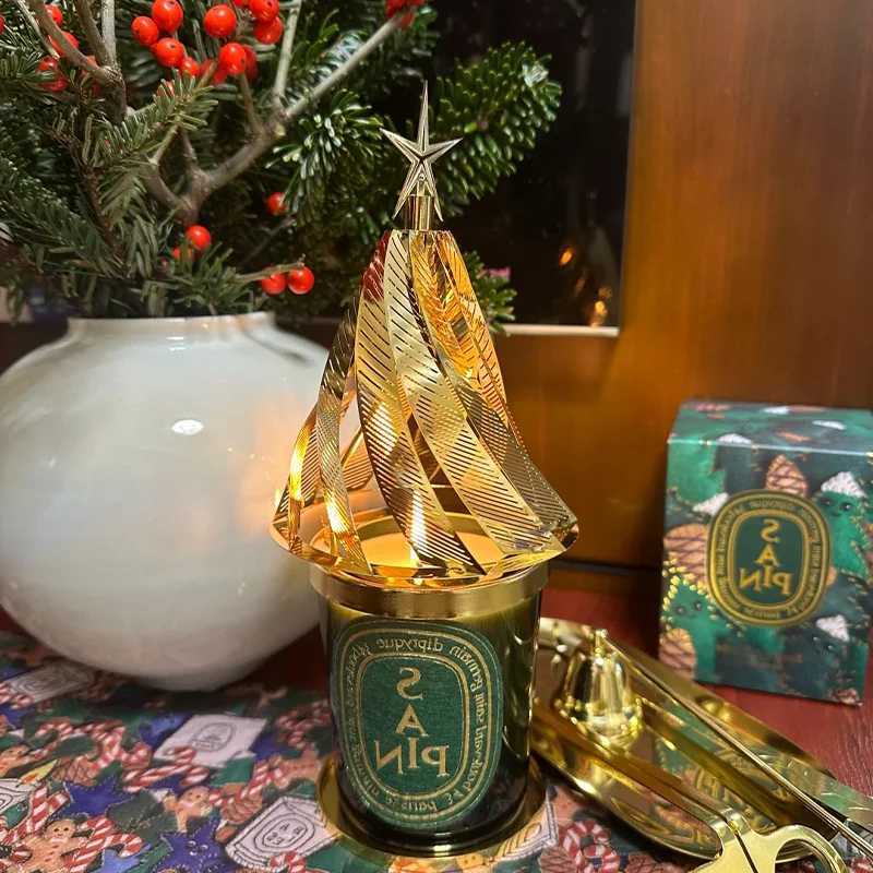 Diptyqueing Christmas Tree Romantic Candles Scented Fragrance Carousel Scented Candle Lid Perfume Aroma Home Decor Luxury GiftC250314