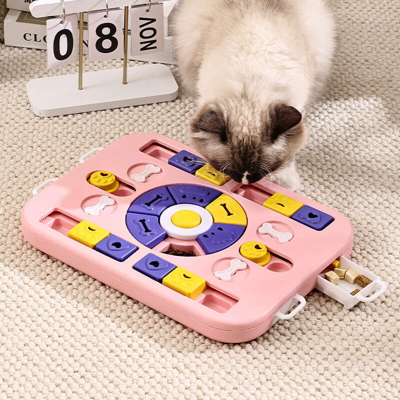 DHpet Interactive Dog Puzzle Toy for Large, Medium, Small Dogs and Cats, 4 Ways to Play, Slow Feeder, Promotes Digestion, Easy to Clean, 1.54 Pounds