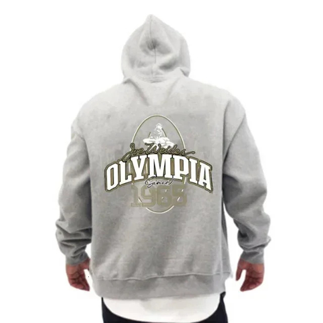 OLYMPIA Autumn and winter Orsay Commemorative Fitness Hooded Sweatshirt Trend Olympia Casual Running Sports Tops 250311
