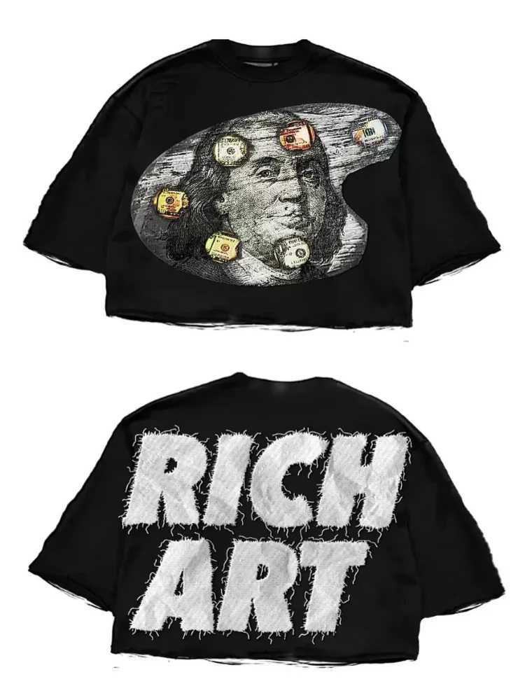 Y2k Top Oversized Printed Graphic T-shirt Hip Hop Punk Mens and Womens Shorts Cotton Top Harajuku Retro Gothic T-shirt Y250314