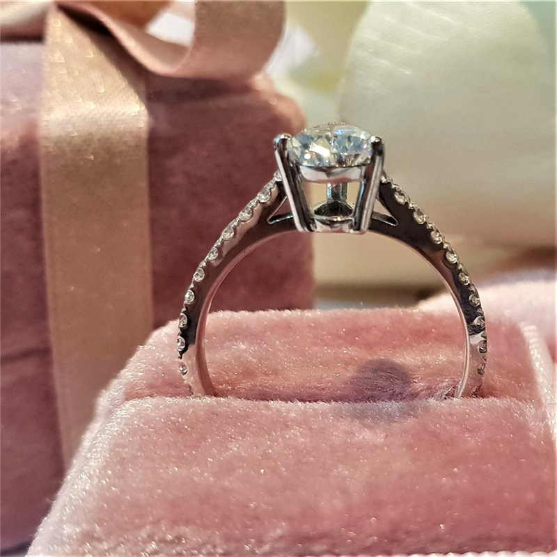 Jewelry 1.0 Carat Pear Cut E VS1 Lab Diamond Full Band Engagement Ring 14K 18K Pt950 Platinum Available Fashion Wedding Ring IGI Certificate CVD Diamo