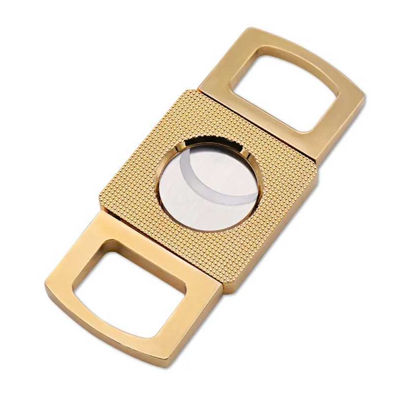 Gold Cigar Cutter Portable Metal Sharp Guillotine Cigar Outdoor Travel Stainless Steel Cigar Scissors For CubanC250314