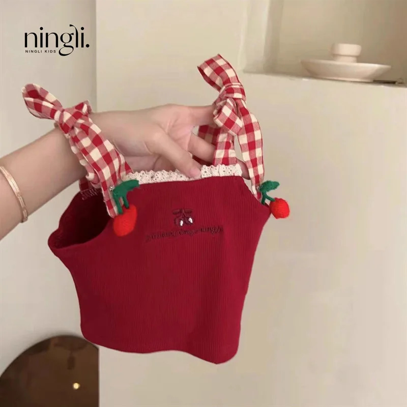 Girls Suits Vest Set Summer Children Suspenders Style Girl Sleeveless Top Shorts Style Summer Simple Casual Clothes 250314