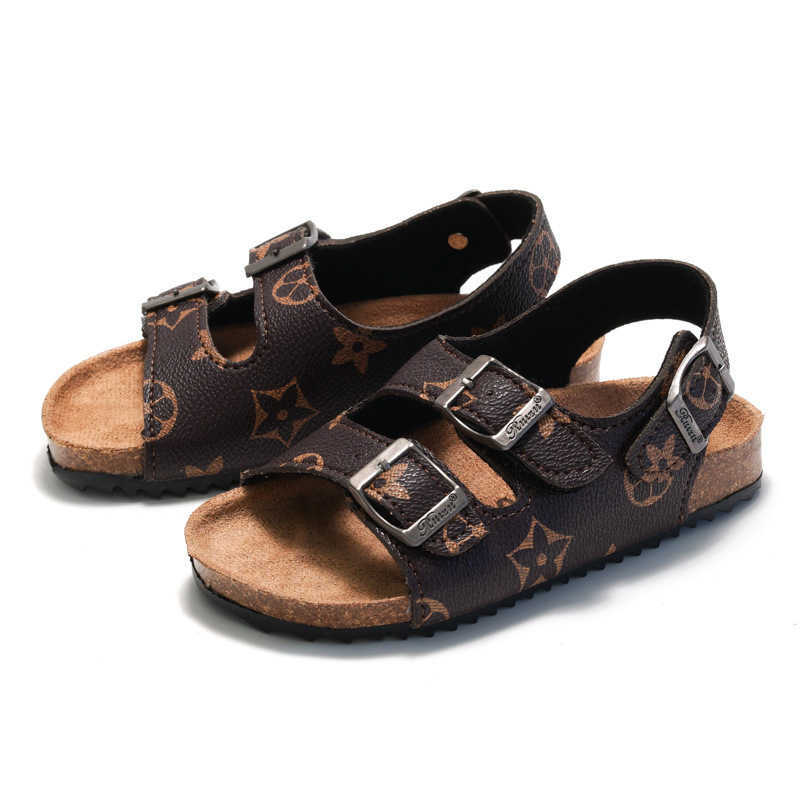 Sandals RUIZUSTOCK New Product Childrens Cork Sandals Boys Sandals Womens Beach Shoes Water Pine Korean Edition Trendy Baby CrossY250315JJ01