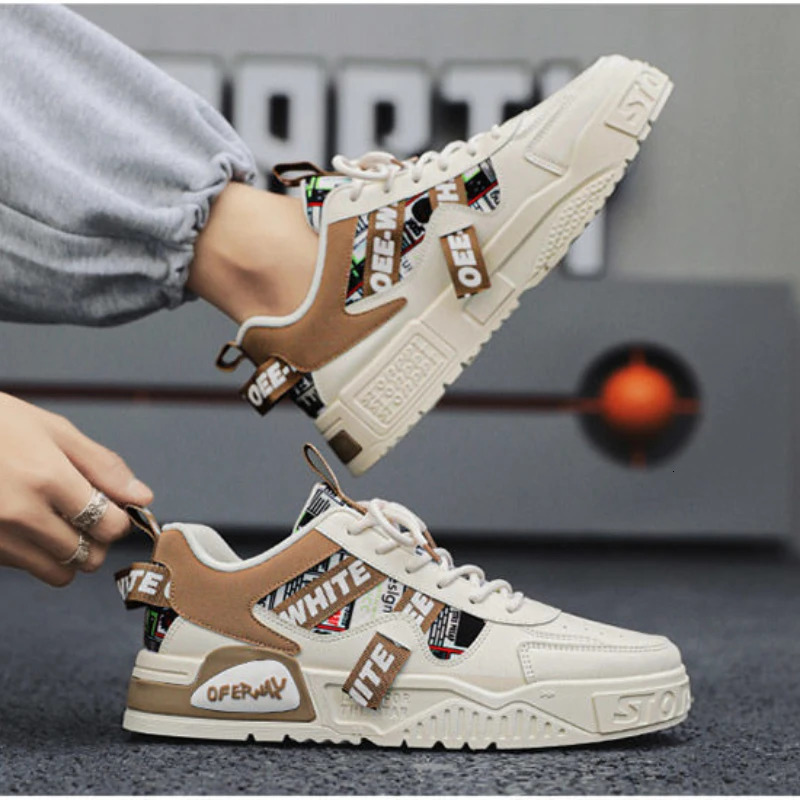 Casual Fashion Leather Sneakers Skateboard Mens Shoes Outdoor Running Sports shoes Hiking Tennis Platform footwear 250310