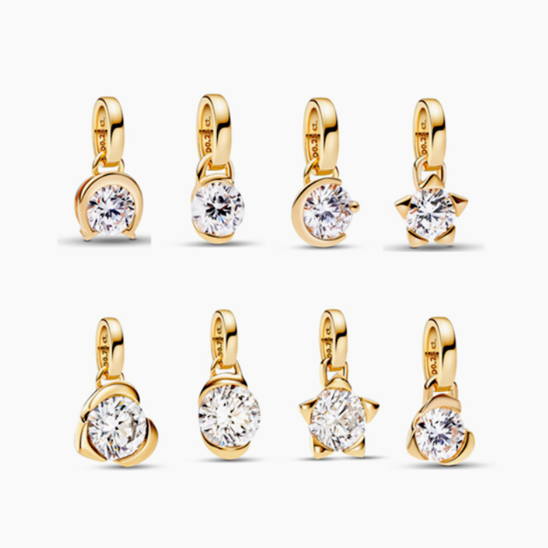 925 Silver 2025 New Product Launch Me Series Small Pendant Deformed Pentagram Small Pendant Fashionable Charm Women's Jewelry Gift