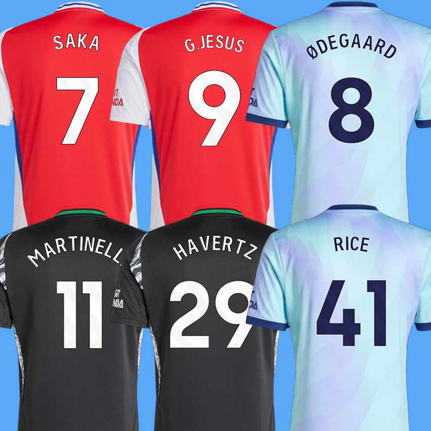 24 25 SAKA HAVERTZ RICE TIMBER GABRIEL JESUS soccer jerseys JORGINHO SMITH ROWE ZINCHENKO MARTINELLI football shirt 2024 2025 Camiseta de futbol men kids kits
