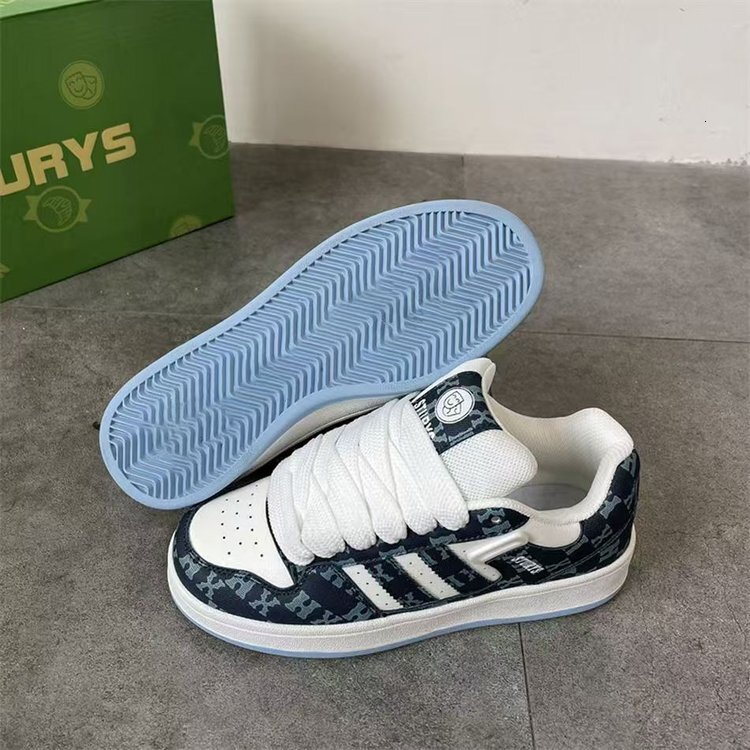 Chinese Fashion Thick Sole Niche Design Women S Fashion Trend 2025 Autumn New Item Couple Multifunctional Casual Denim Blue Sports Student Board Shoes